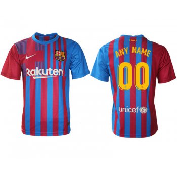 Men 2021-2022 Club Barcelona home aaa version red customized Nike Soccer Jersey