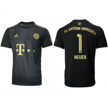 Men 2021-2022 Club Bayern Munich away aaa version black 1 Adidas Soccer Jersey