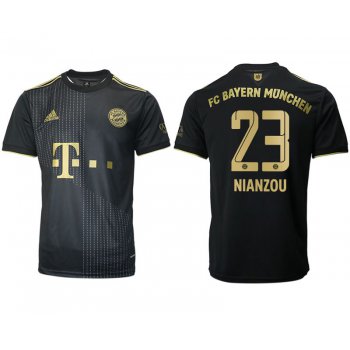 Men 2021-2022 Club Bayern Munich away aaa version black 23 Adidas Soccer Jersey
