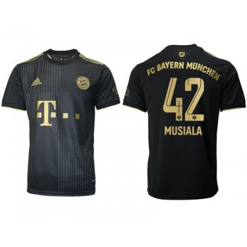 Men 2021-2022 Club Bayern Munich away aaa version black 42 Adidas Soccer Jersey