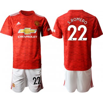 Men 2020-2021 club Manchester United home 22 red Soccer Jerseys
