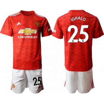 Men 2020-2021 club Manchester United home 25 red Soccer Jerseys