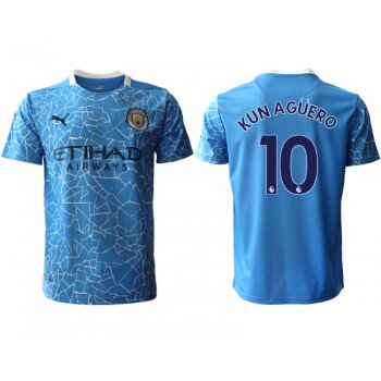 Men 2020-2021 club Manchester City home aaa version 10 blue Soccer Jerseys