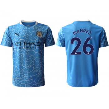 Men 2020-2021 club Manchester City home aaa version 26 blue Soccer Jerseys