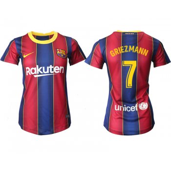 Women 2020-2021 Barcelona home aaa version 7 red Soccer Jerseys