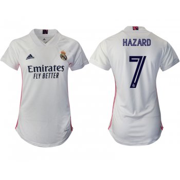 Women 2020-2021 Real Madrid home aaa version 7 white Soccer Jerseys