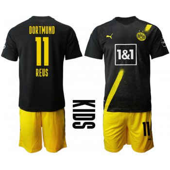 Youth 2020-2021 club Borussia Dortmund away 11 black Soccer Jerseys