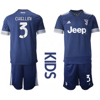 Youth 2020-2021 club Juventus away blue 3 Soccer Jerseys