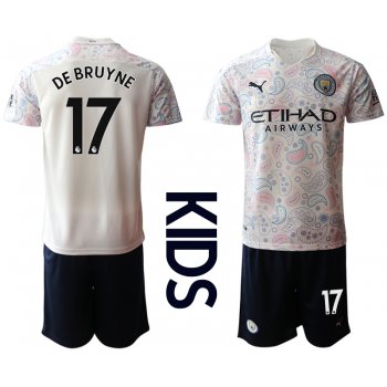 Youth 2020-2021 club Manchester City away white 17 Soccer Jerseys
