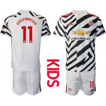 Youth 2020-2021 club Manchester united away 11 white Soccer Jerseys