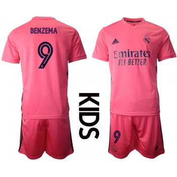Youth 2020-2021 club Real Madrid away 9 pink Soccer Jerseys