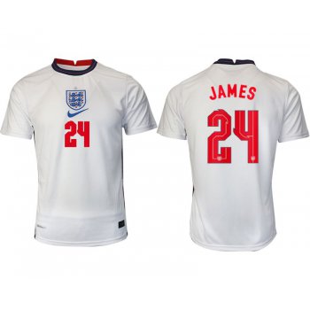 Men 2020-2021 European Cup England home aaa version white 24 Nike Soccer Jersey
