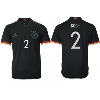 Men 2020-2021 European Cup Germany away aaa version black 2 Adidas Soccer Jersey