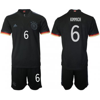 Men 2020-2021 European Cup Germany away black 6 Adidas Soccer Jersey