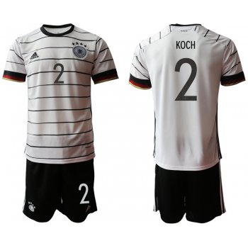Men 2021 European Cup Germany home white 2 Soccer Jersey