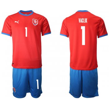 Men 2020-2021 European Cup Czech Republic home red 1 Soccer Jersey