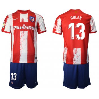 Men 2021-2022 Club Atletico Madrid home red 13 Nike Soccer Jersey