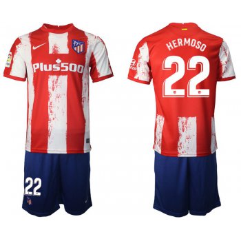 Men 2021-2022 Club Atletico Madrid home red 22 Nike Soccer Jersey