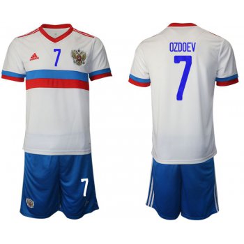 Men 2020-2021 European Cup Russia away white 7 Adidas Soccer Jersey