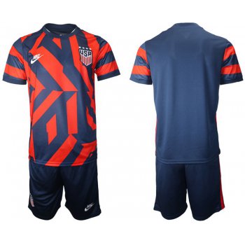 Men 2020-2021 National team United States away blank blue Nike Soccer Jersey