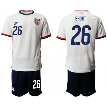 Men 2020-2021 Season National team United States home white 26 Soccer Jersey