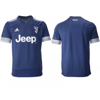 Men 2020-2021 club Juventus away aaa version blank blue Soccer Jerseys