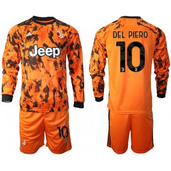 Men 2020-2021 club Juventus away long sleeves 10 orange Soccer Jerseys