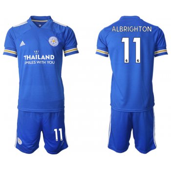 Men 2020-2021 club Leicester City home 11 blue Soccer Jerseys