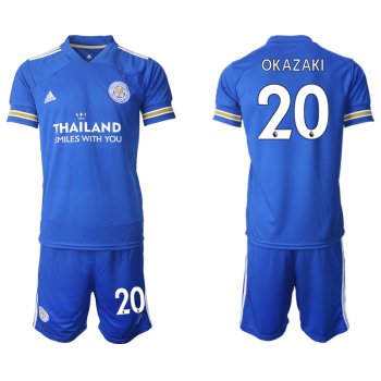 Men 2020-2021 club Leicester City home 20 blue Soccer Jerseys
