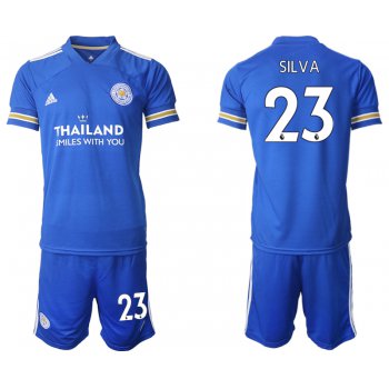 Men 2020-2021 club Leicester City home 23 blue Soccer Jerseys