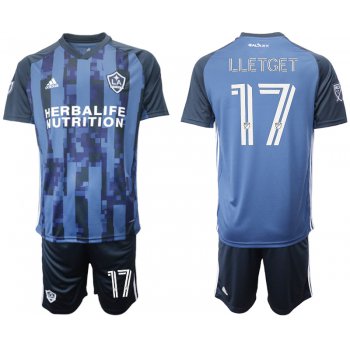 Men 2020-2021 club Los Angeles Galaxy away 17 blue Soccer Jerseys