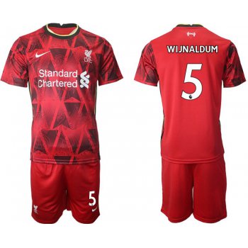 Men 2021-2022 Club Liverpool home red 5 Nike Soccer Jersey
