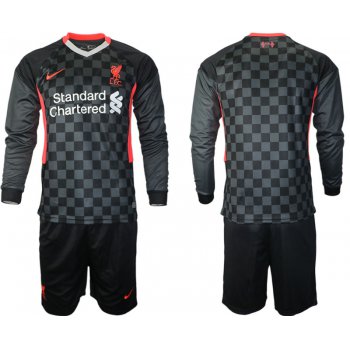 Men 2021 Liverpool away long sleeves soccer jerseys