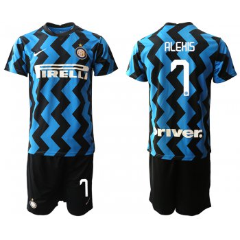 Men 2020-2021 club Inter milan home 7 blue Soccer Jerseys