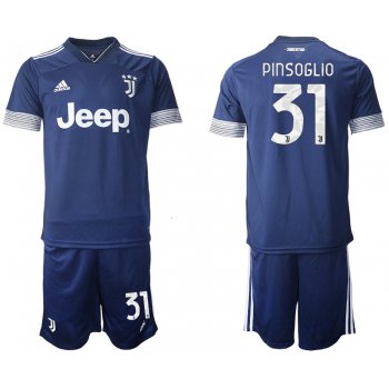 Men 2020-2021 club Juventus away 31 blue Soccer Jerseys