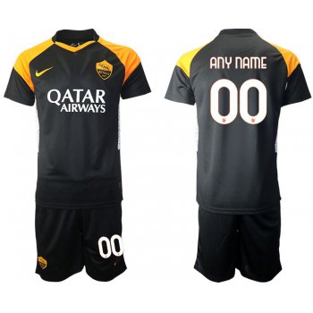 Men 2020-2021 club Rome away customized black Soccer Jerseys