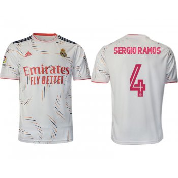 Men 2021-2022 Club Real Madrid home aaa version white 4 Adidas Soccer Jersey