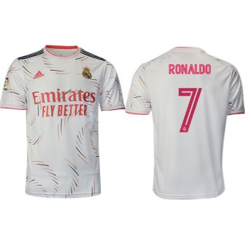 Men 2021-2022 Club Real Madrid home aaa version white 7 Adidas Soccer Jersey