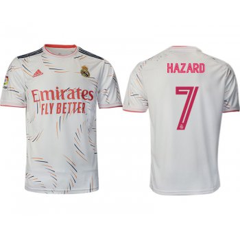 Men 2021-2022 Club Real Madrid home aaa version white 7 Adidas Soccer Jerseys