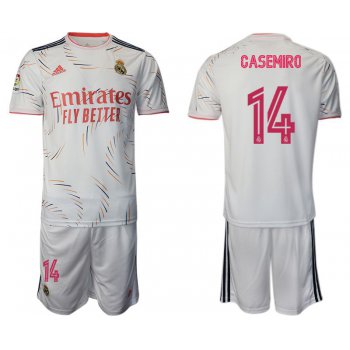 Men 2021-2022 Club Real Madrid home white 14 Adidas Soccer Jersey