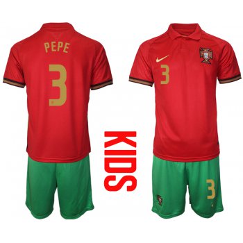 2021 European Cup Portugal home Youth 3 style 2 soccer jerseys
