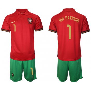 Men 2020-2021 European Cup Portugal home red 1 Nike Soccer Jersey