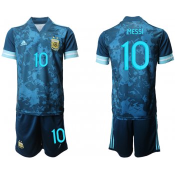 Men 2020-2021 Season National team Argentina away blue 10 Soccer Jersey