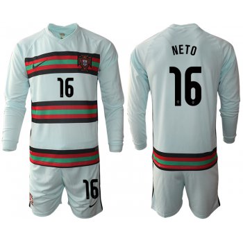 Men 2021 European Cup Portugal away Long sleeve 16 soccer jerseys