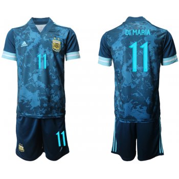 Men 2021 National Argentina away 11 blue soccer jerseys