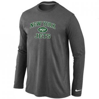Nike New York Jets Heart & Soul Long Sleeve T-Shirt D.Grey