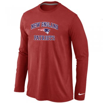 Nike New England Patriots Heart Red Long Sleeve T-Shirt