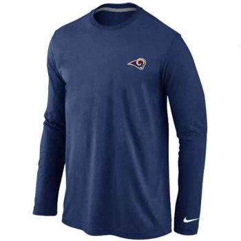 St.Louis Rams Sideline Legend Authentic Logo Long Sleeve T-Shirt D.Blue
