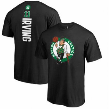 Men's Boston Celtics 11 Kyrie Irving Fanatics Branded Black Backer Name and Number T-Shirt
