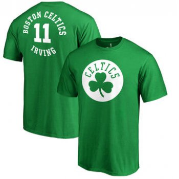 Men's Boston Celtics 11 Kyrie Irving Fanatics Branded Kelly Green Round About Name & Number T-Shirt